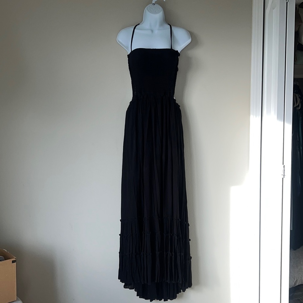 Womens cotton blend backless sexy summer maxi dress